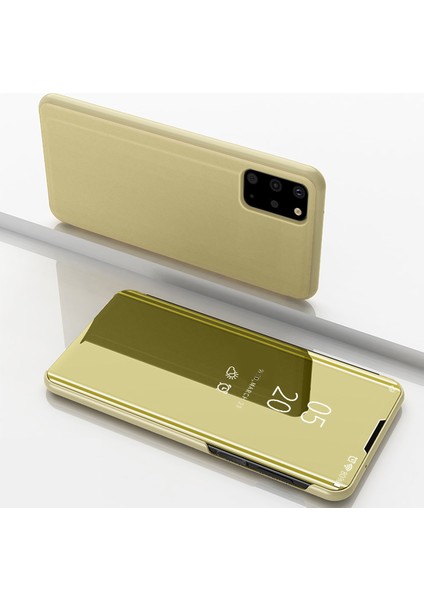 Samsung Galaxy S20 Plus Için Aynalı Pu Deri Standlı Kılıf (Yurt Dışından)