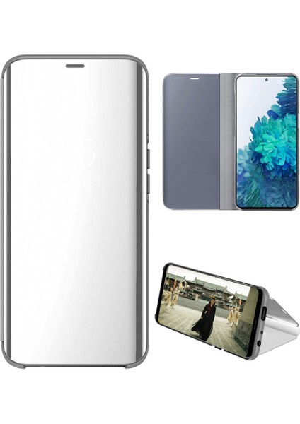 Samsung Galaxy S20 Fe (Fan Edition) Için Aynalı Pu Deri Standlı Kılıf (Yurt Dışından)