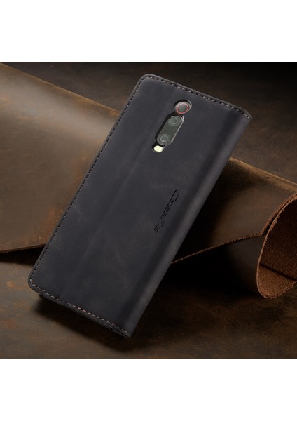 Xiaomi Mi 9t Için Retro Pu Deri Tpu Manyetik Flip Standlı Kılıf (Yurt Dışından)