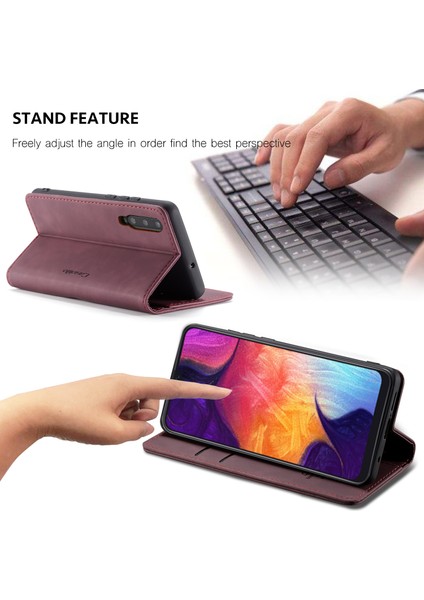 Samsung Galaxy A50 / A50S / A30S Için Retro Pu Deri Tpu Kart Bölmeli Manyetik Flip Standlı Kılıf (Yurt Dışından) fırsatları