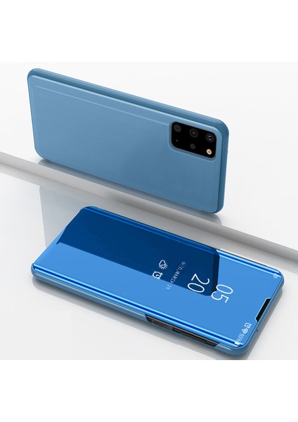 Samsung Galaxy S20 Plus Için Aynalı Pu Deri Standlı Kılıf (Yurt Dışından)