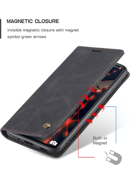 Samsung Galaxy S20 Fe 5g Için Retro Pu Deri Tpu Kart Bölmeli Manyetik Flip Standlı Kılıf (Yurt Dışından)