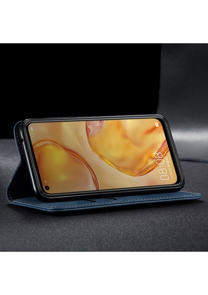Huawei P40 Lite Için Retro Deri Flip Cüzdan Standlı Kılıf (Yurt Dışından)