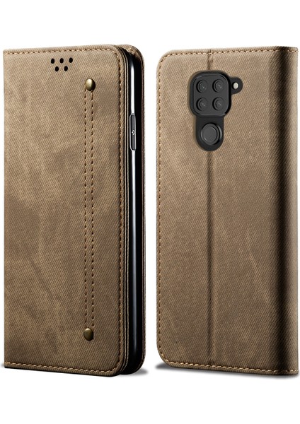 Xiaomi Redmi Note 9 Için Retro Deri Flip Cüzdan Standlı Kılıf (Yurt Dışından)