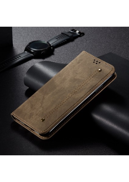Xiaomi Redmi Note 9 Için Retro Deri Flip Cüzdan Standlı Kılıf (Yurt Dışından)