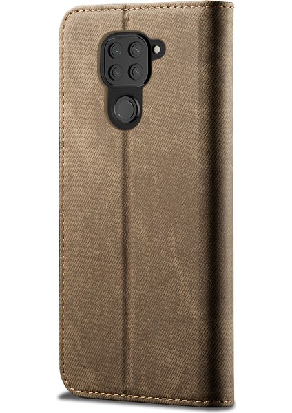 Xiaomi Redmi Note 9 Için Retro Deri Flip Cüzdan Standlı Kılıf (Yurt Dışından)