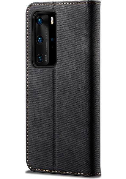 Huawei P40 Pro Için Retro Deri Flip Cüzdan Standlı Kılıf (Yurt Dışından)
