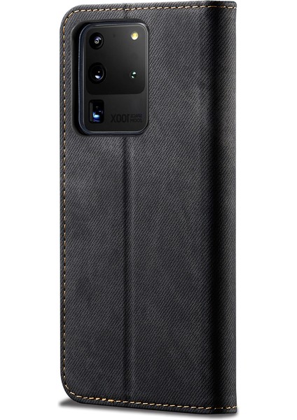 Samsung Galaxy S20 Ultra Için Retro Deri Flip Cüzdan Standlı Kılıf (Yurt Dışından)