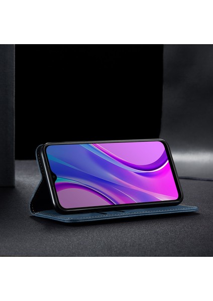 Xiaomi Redmi 9 Için Retro Deri Flip Cüzdan Standlı Kılıf (Yurt Dışından)