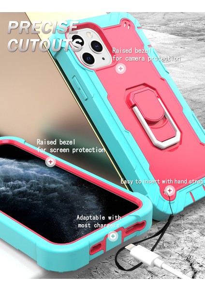 iPhone 11 Pro Max Için Shockproof Yerleşik Standlı Kılıf (Yurt Dışından)