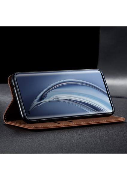 Xiaomi Mi 10 Için Retro Deri Flip Cüzdan Standlı Kılıf (Yurt Dışından)