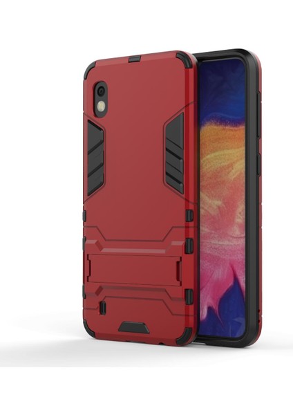 Samsung Galaxy A10 Için Çift Katmanlı Tpu +Pc Korumalı Standlı Kılıf Kapaklı (Yurt Dışından)