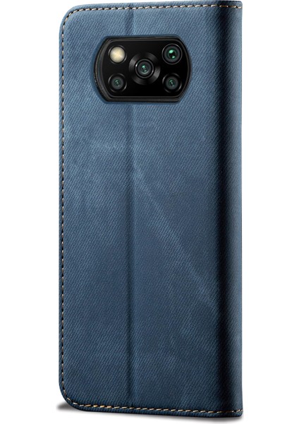 Xiaomi Poco X3 Nfc Için Retro Deri Flip Cüzdan Standlı Kılıf (Yurt Dışından)