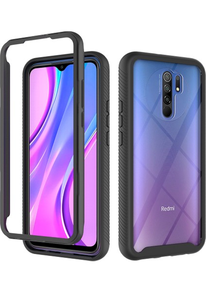 Xiaomi Redmi 9 Için Çift Katmanlı Şeffaf Bumper Shockproof Tam Koruma Kılıf (Yurt Dışından)