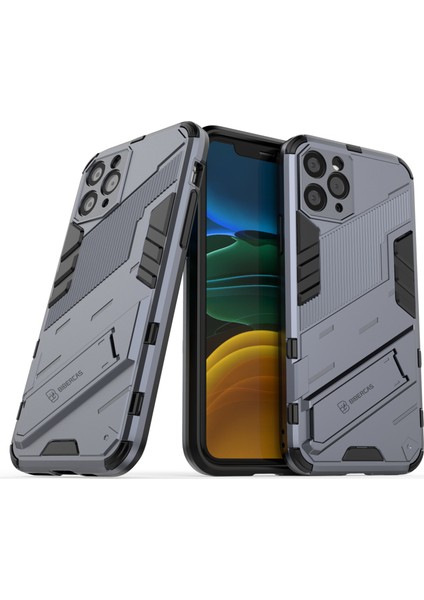 iPhone 11 Için Standlı Ince Sert Pc Tpu Düşme Önleyici Koruyucu Kılıf (Yurt Dışından)