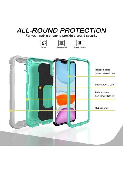 iPhone 11 Için Shockproof Yerleşik Standlı Kılıf (Yurt Dışından)