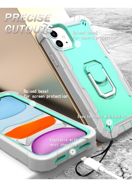 iPhone 11 Için Shockproof Yerleşik Standlı Kılıf (Yurt Dışından)