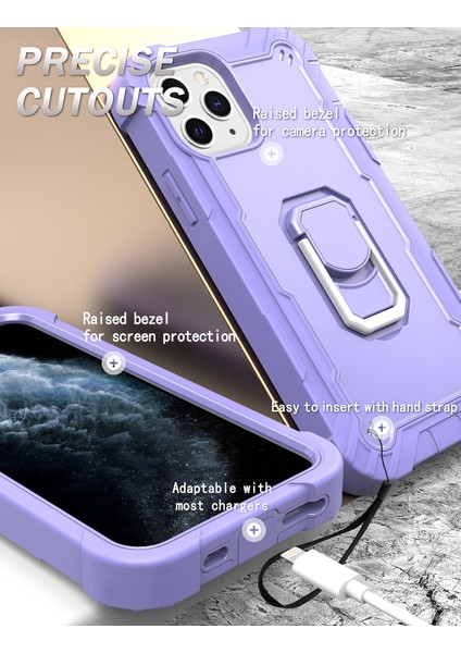 iPhone 11 Pro Max Için Shockproof Yerleşik Standlı Kılıf (Yurt Dışından)