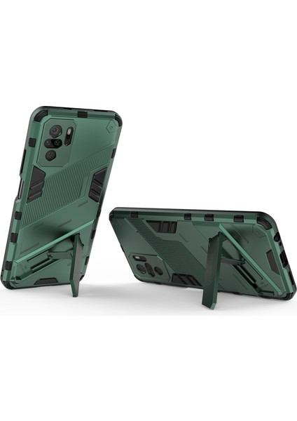 Xiaomi Redmi Note 10 4g / Note 10S Için Standlı Ince Sert Pc Tpu Düşme Önleyici Koruyucu Kılıf (Yurt Dışından)