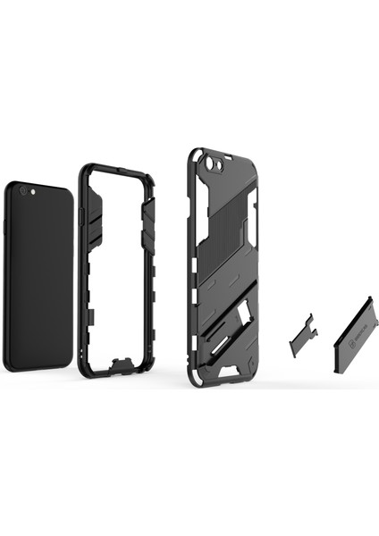 iPhone 6 / 6s Için Standlı Ince Sert Pc Tpu Düşme Önleyici Koruyucu Kılıf (Yurt Dışından)