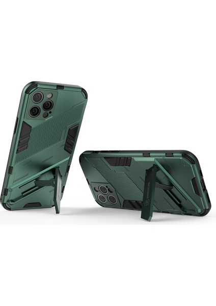 iPhone 12 Pro Için Standlı Ince Sert Pc Tpu Düşme Önleyici Koruyucu Kılıf (Yurt Dışından)