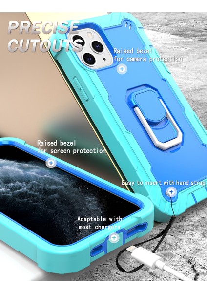 iPhone 11 Pro Max Için Shockproof Yerleşik Standlı Kılıf (Yurt Dışından)