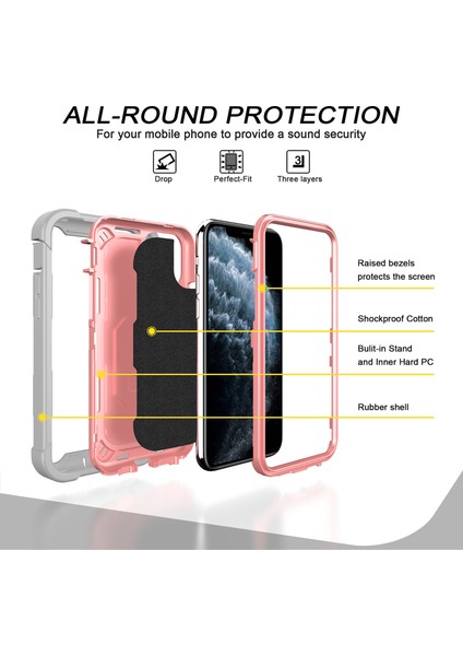 iPhone 11 Pro Için Shockproof Yerleşik Standlı Kılıf (Yurt Dışından) fiyatları