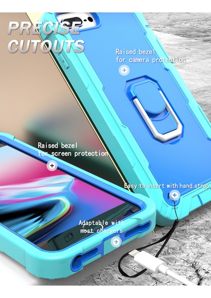 iPhone 7 Plus/8 Plus/6 Plus/6s Plus Için Shockproof Yerleşik Standlı Kılıf (Yurt Dışından)