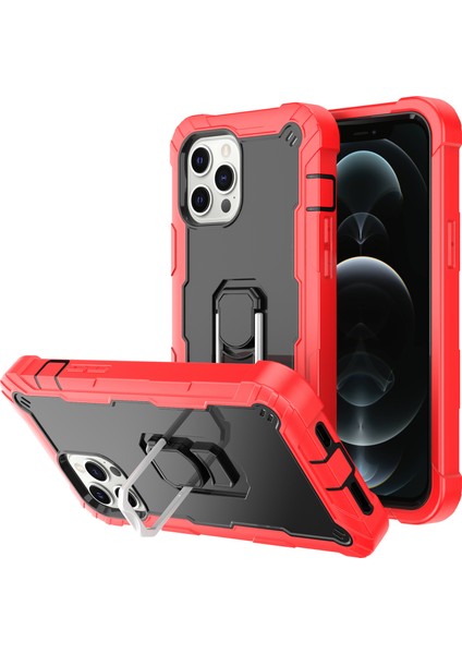 iPhone 12 Pro/iphone 12 Için Shockproof Yerleşik Standlı Kılıf (Yurt Dışından)