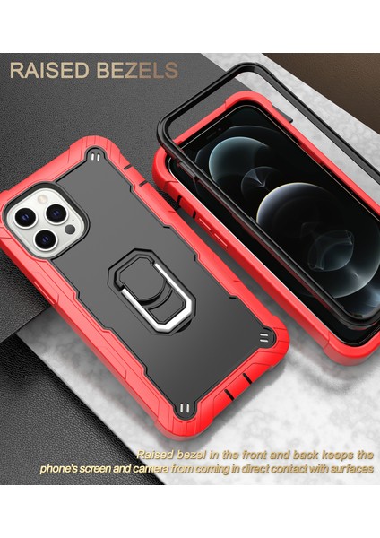 iPhone 12 Pro/iphone 12 Için Shockproof Yerleşik Standlı Kılıf (Yurt Dışından)
