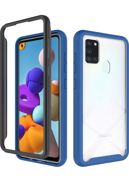 Samsung Galaxy A21S Için Çift Katmanlı Şeffaf Bumper Shockproof Tam Koruma Kılıf (Yurt Dışından)