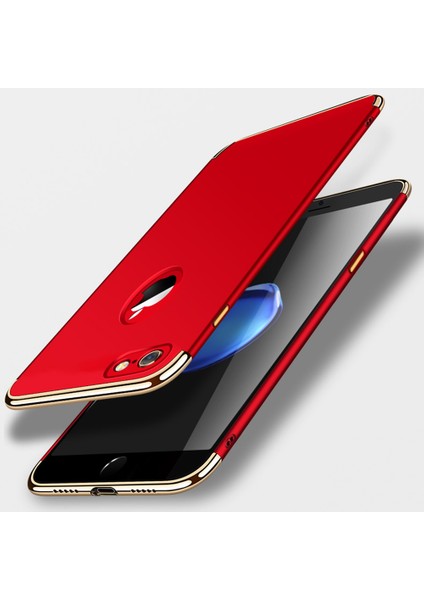 iPhone 7 / iPhone 8 Için 3'ü 1 Arada Kaymaz Mat Kapaklı Kılıf (Yurt Dışından)