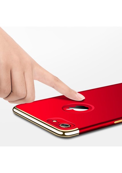 iPhone 7 / iPhone 8 Için 3'ü 1 Arada Kaymaz Mat Kapaklı Kılıf (Yurt Dışından)