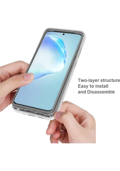 Samsung Galaxy S20 Plus Için Çift Katmanlı Şeffaf Bumper Shockproof Tam Koruma Kılıf (Yurt Dışından)