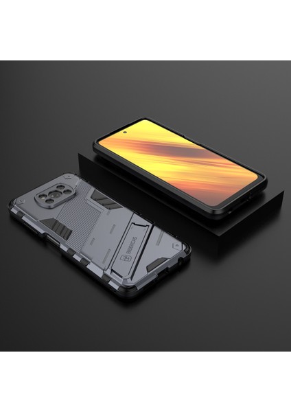 Xiaomi Poco X3 Nfc Için Standlı Ince Sert Pc Tpu Düşme Önleyici Koruyucu Kılıf (Yurt Dışından)