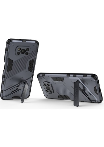 Xiaomi Poco X3 Nfc Için Standlı Ince Sert Pc Tpu Düşme Önleyici Koruyucu Kılıf (Yurt Dışından)
