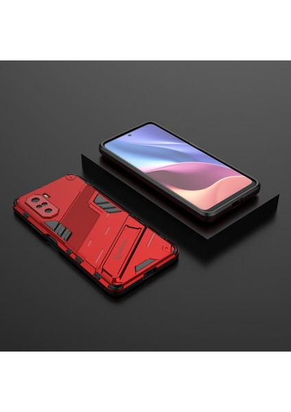 Redmi K40 / K40 Pro Için Standlı Ince Sert Pc Tpu Düşme Önleyici Koruyucu Kılıf (Yurt Dışından)