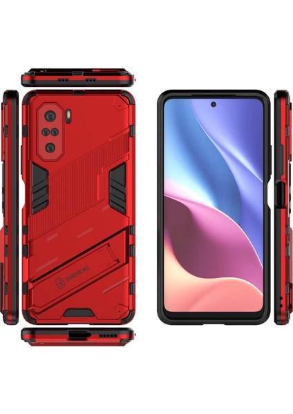 Redmi K40 / K40 Pro Için Standlı Ince Sert Pc Tpu Düşme Önleyici Koruyucu Kılıf (Yurt Dışından)