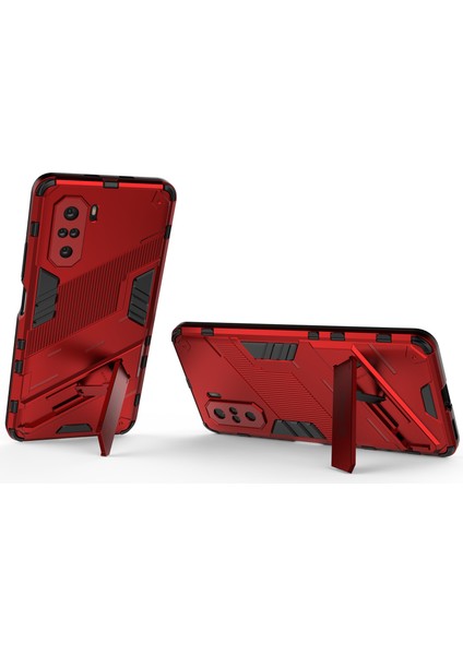 Redmi K40 / K40 Pro Için Standlı Ince Sert Pc Tpu Düşme Önleyici Koruyucu Kılıf (Yurt Dışından)