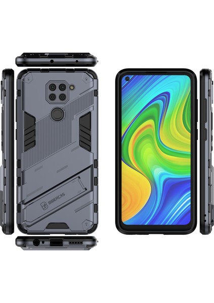 Redmi Note 9 Için Standlı Ince Sert Pc Tpu Düşme Önleyici Koruyucu Kılıf (Yurt Dışından)