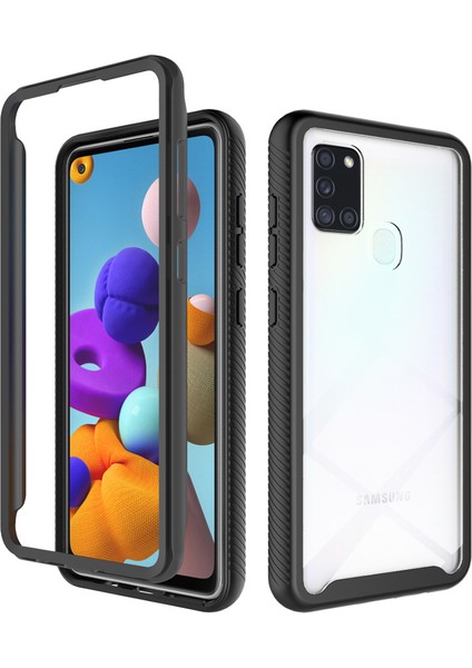 Samsung Galaxy A21S Için Çift Katmanlı Şeffaf Bumper Shockproof Tam Koruma Kılıf (Yurt Dışından)