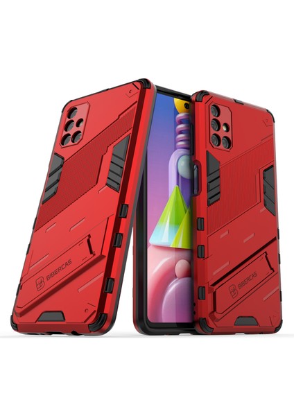 Galaxy M51 Için Standlı Ince Sert Pc Tpu Düşme Önleyici Koruyucu Kılıf (Yurt Dışından)