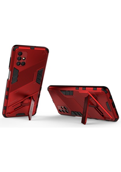 Galaxy M51 Için Standlı Ince Sert Pc Tpu Düşme Önleyici Koruyucu Kılıf (Yurt Dışından)