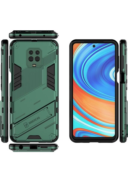 Redmi Note 9 Pro / 9s / 9 Pro Max Için Standlı Ince Sert Pc Tpu Düşme Önleyici Koruyucu Kılıf (Yurt Dışından)