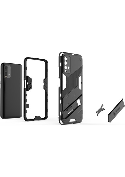 Redmi 9t / Redmi 9 Power Için Standlı Ince Sert Pc Tpu Düşme Önleyici Koruyucu Kılıf (Yurt Dışından)