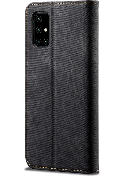 Samsung Galaxy A51 Için Retro Deri Flip Cüzdan Standlı Kılıf (Yurt Dışından)