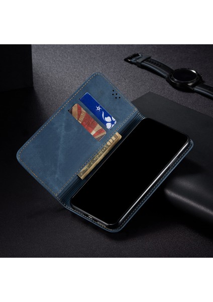 Xiaomi Redmi Note 9t 5g Için Retro Deri Flip Cüzdan Standlı Kılıf (Yurt Dışından)