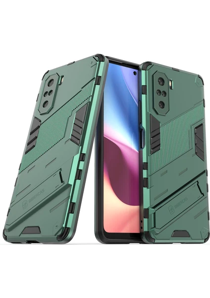 Redmi K40 / K40 Pro Için Standlı Ince Sert Pc Tpu Düşme Önleyici Koruyucu Kılıf (Yurt Dışından)