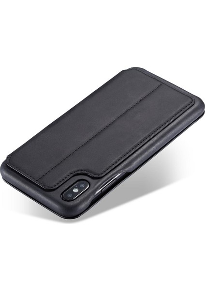 iPhone x / Xs Için Ince Flip Pu Deri Manyetik Standlı Shockproof Kılıf (Yurt Dışından)