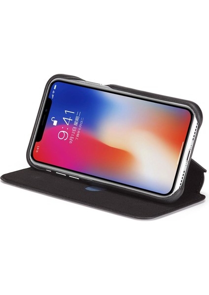 iPhone x / Xs Için Ince Flip Pu Deri Manyetik Standlı Shockproof Kılıf (Yurt Dışından)